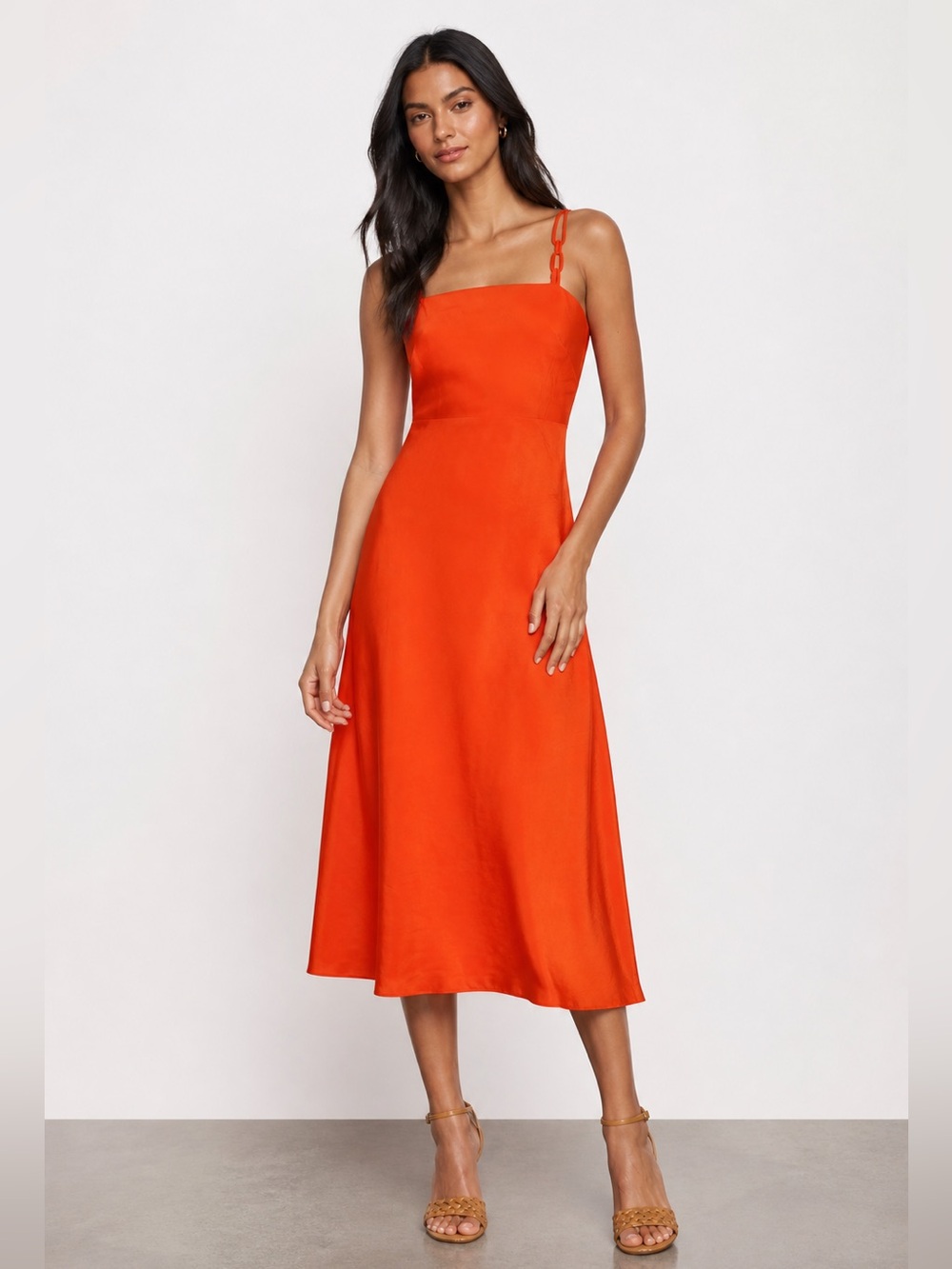 Antonio Melani Isabella Square Neck A Line Midi Dress Sleeveless Size XS NWT